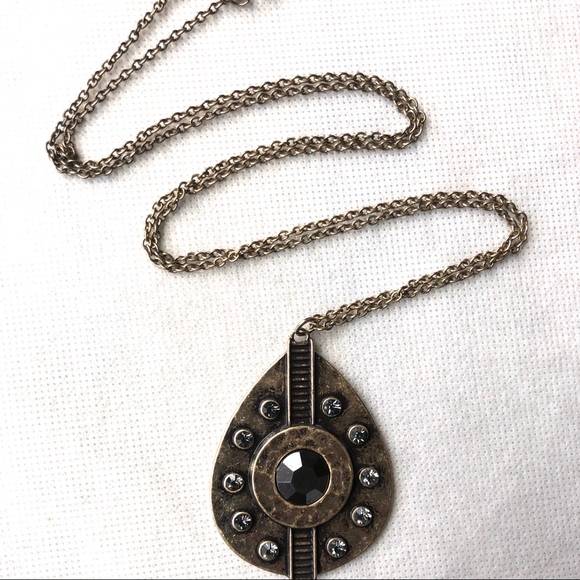 Antique gold boho necklace - Picture 3 of 8